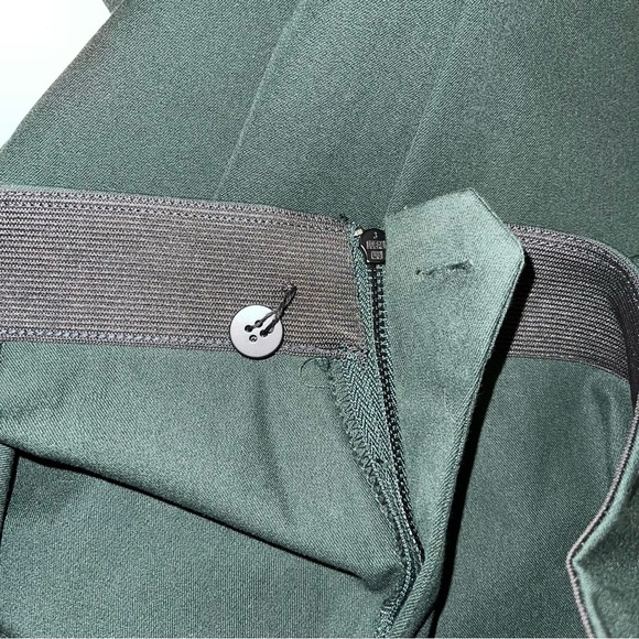 Everlane Pant Women's Size 8 US Dark Forest Green Stretch Cotton "The Side-Zip" - Picture 14 of 15